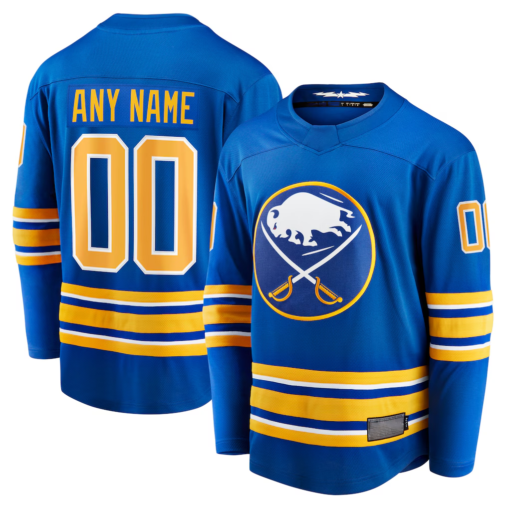 Johmsee Custom B.Sabres Royal Home Breakaway Stitched Jerseys