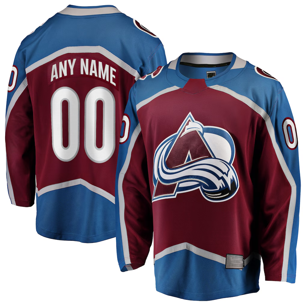 Johmsee Custom C.Avalanche Maroon Home Breakaway Jerseys