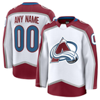 Johmsee Custom C.Avalanche White Away Premium Jerseys
