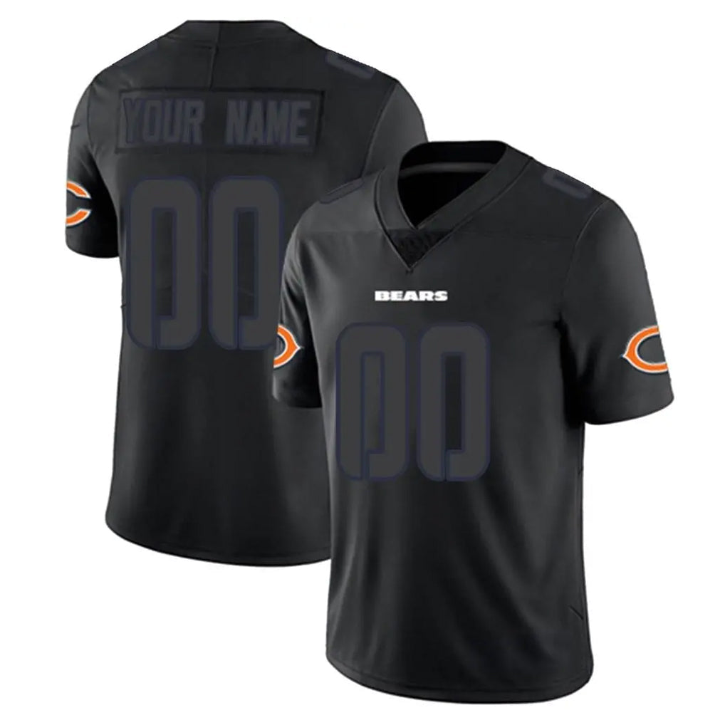Johmsee Custom C.Bears Black Impact Limited Game Any Name & Numbers Stitched Jerseys