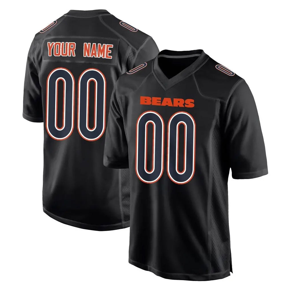 Johmsee Custom C.Bears Carbon Black Fashion Game Any Name & Numbers Stitched Jerseys