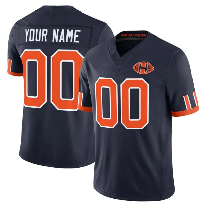 Johmsee Custom C.Bears Navy Rivalries Jersey - All Stitched
