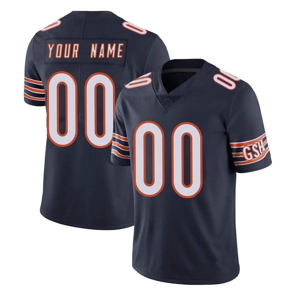 Johmsee Custom C.Bears Navy Vapor Untouchable Limited Home Game Any Name & Numbers Stitched Jerseys
