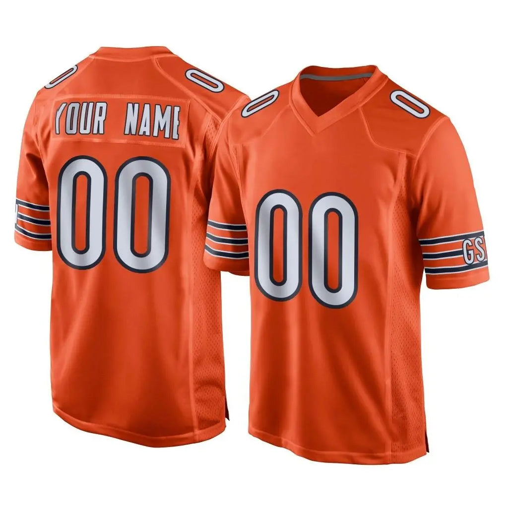 Johmsee Custom C.Bears Orange Home Game Any Name & Numbers Stitched Jerseys