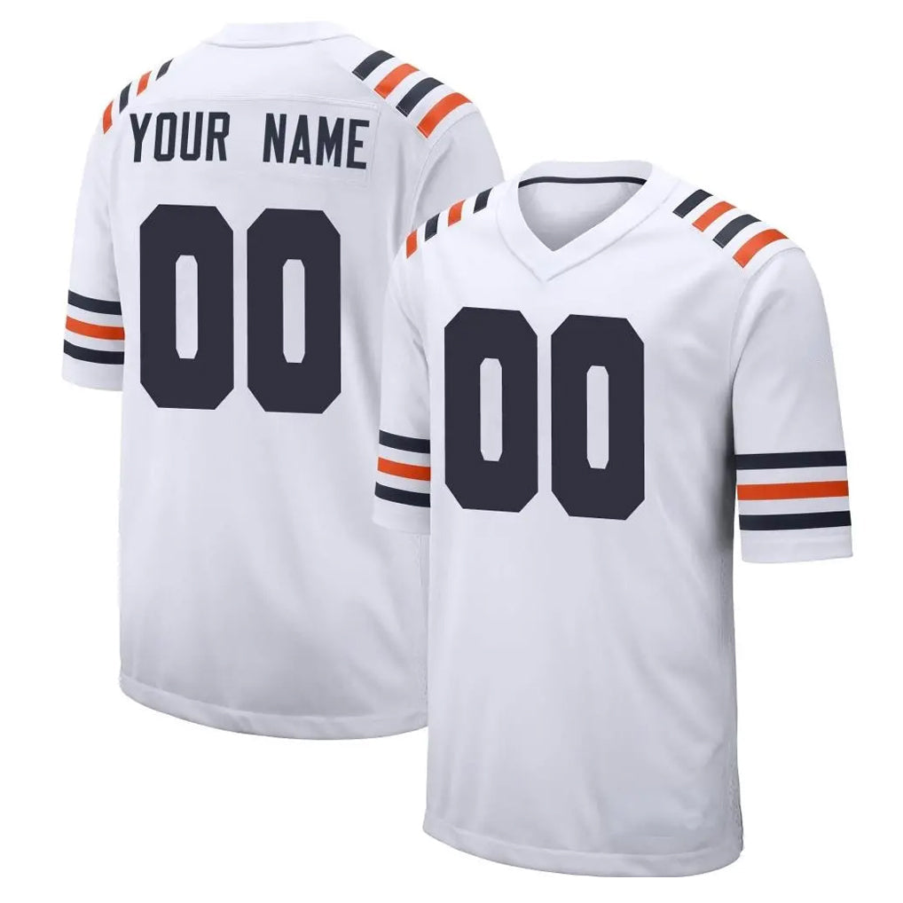 Johmsee Custom C.Bears White Classic Home Game Any Name & Numbers Stitched Jerseys