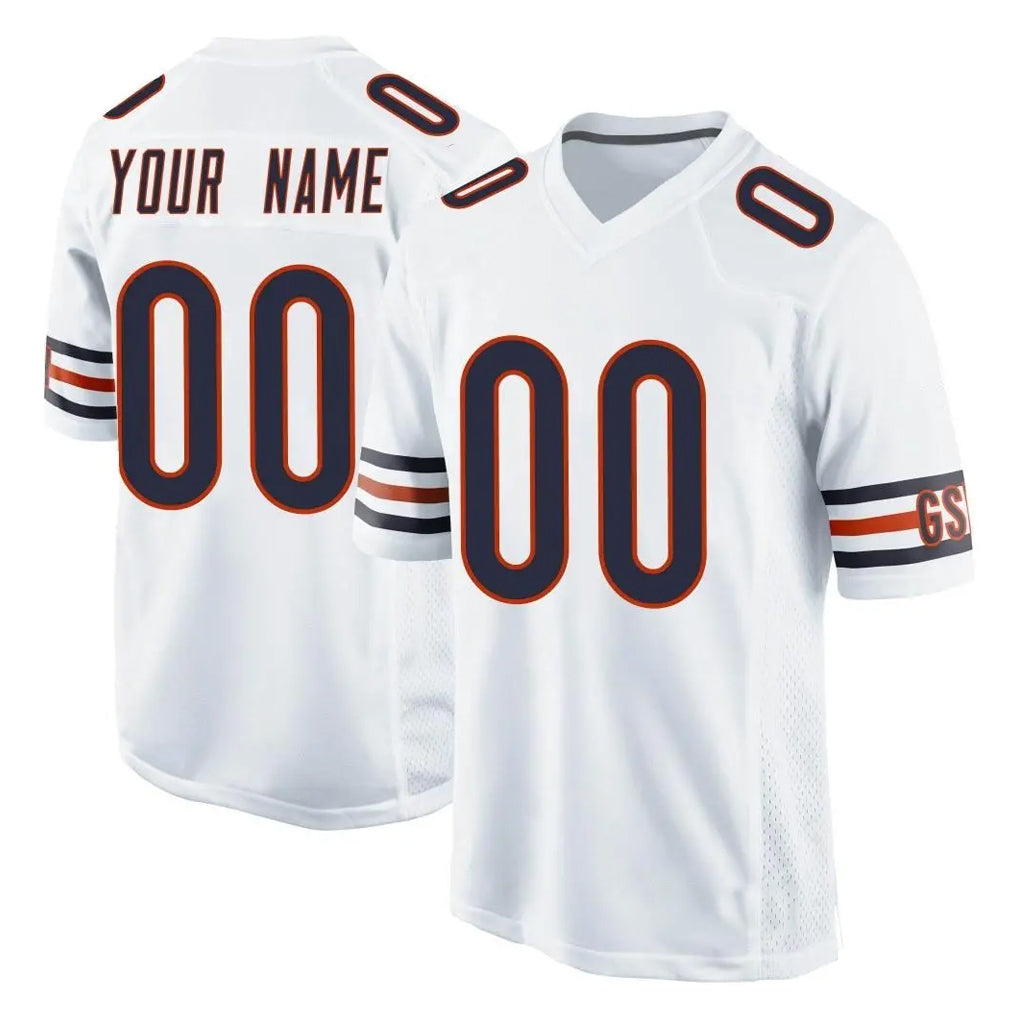 Johmsee Custom C.Bears White Home Game Any Name & Numbers Stitched Jerseys