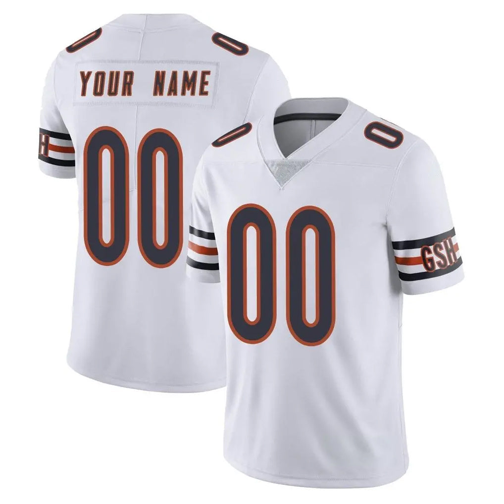 Johmsee Custom C.Bears White Vapor Untouchable Limited Home Game Any Name & Numbers Stitched Jerseys
