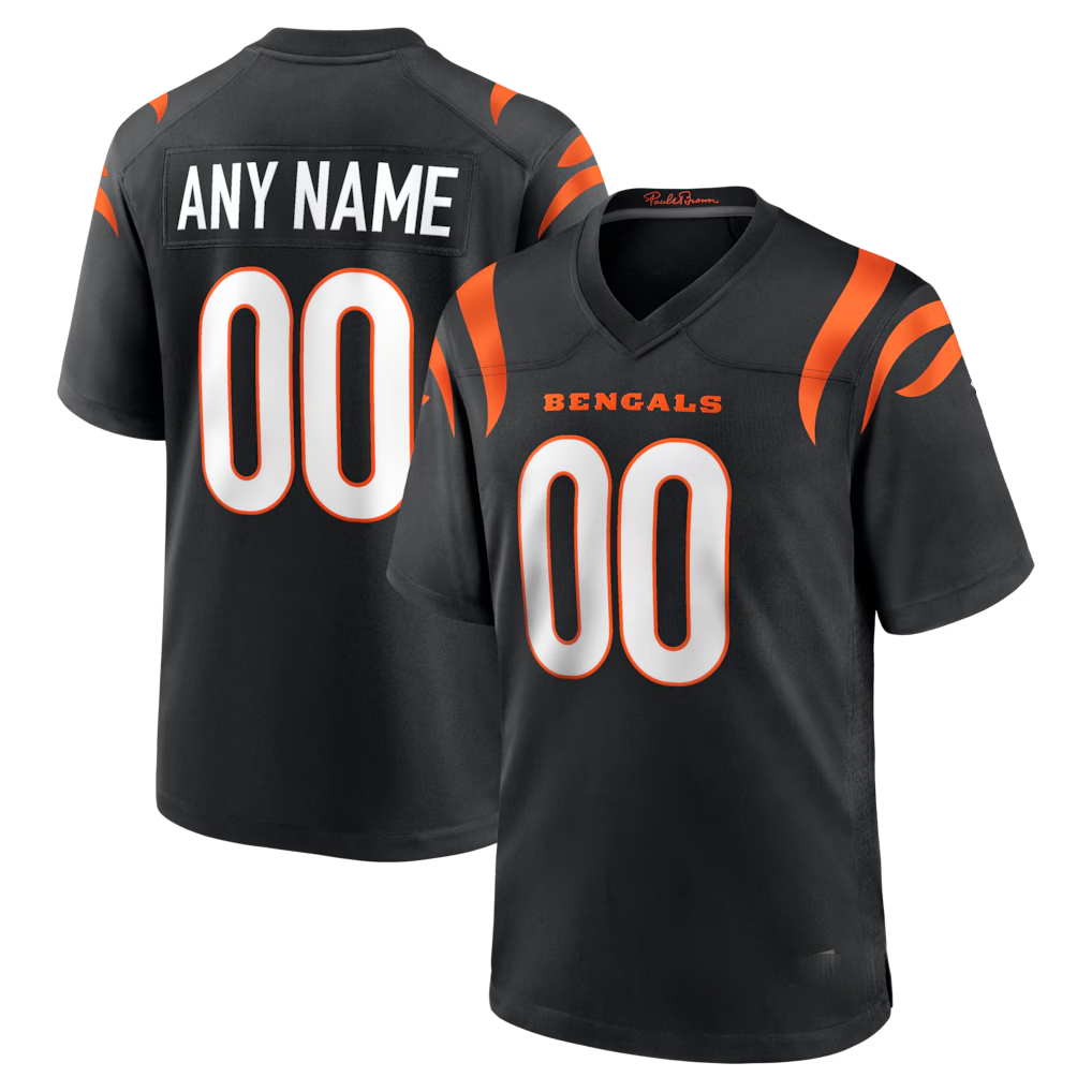 Johmsee Custom C.Bengals Black Game Stitched Jerseys