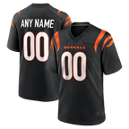 Johmsee Custom C.Bengals Black Game Stitched Jerseys