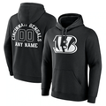 Johmsee Custom C.Bengals Black Personalized Name & Number Pullover Hoodie Stitched Jerseys