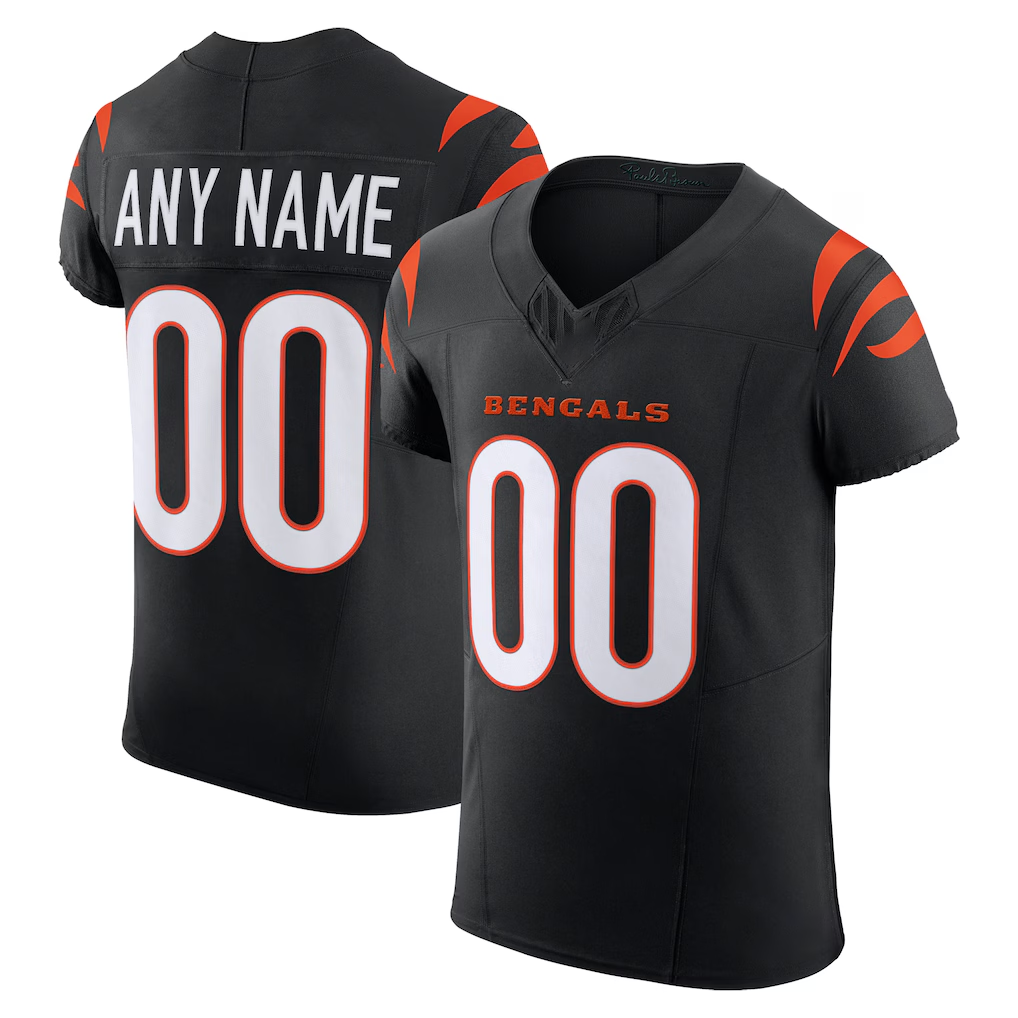 Johmsee Custom C.Bengals Black Team Vapor F.U.S.E. Elite Stitched Jerseys