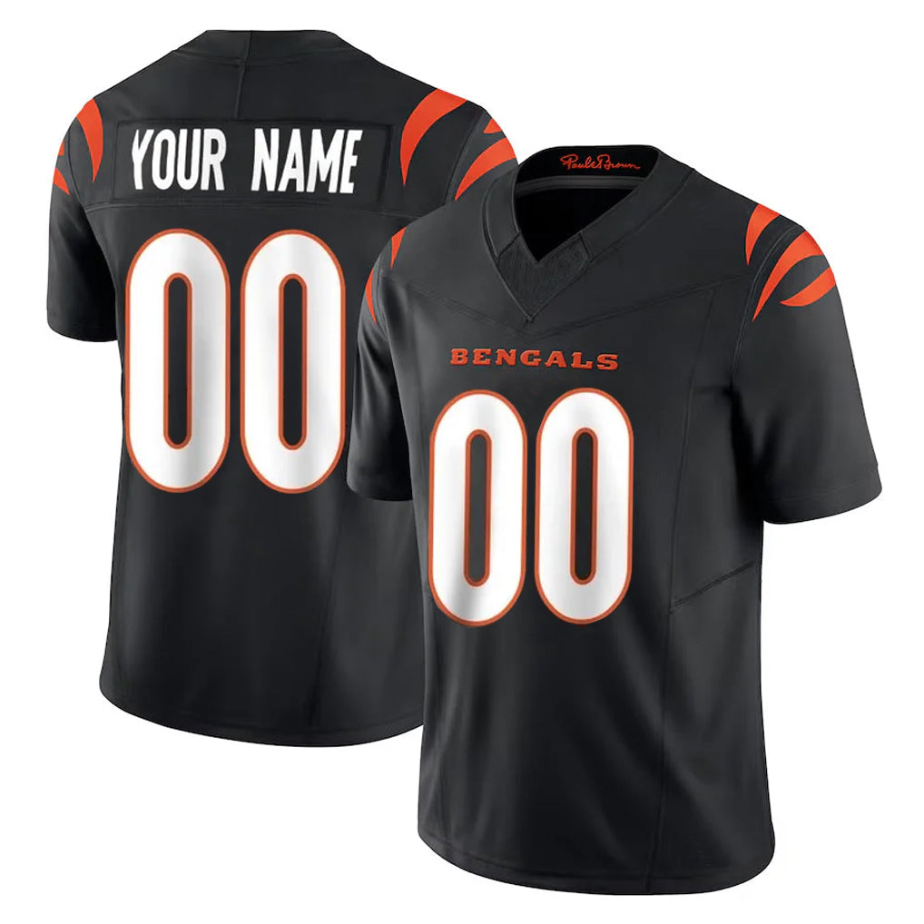 Johmsee Custom C.Bengals Black Vapor F.U.S.E. Limited Home Game Any Name & Numbers Stitched Jerseys