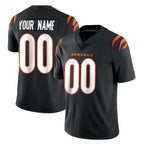 Johmsee Custom C.Bengals Black Vapor Untouchable Limited Home Game Any Name & Numbers Stitched Jerseys
