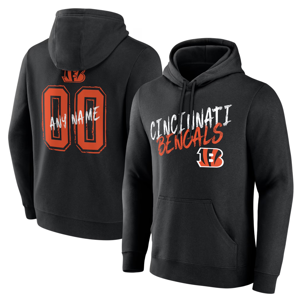 Johmsee Custom C.Bengals Gray Big & Tall Team Authentic Custom Hoodie Stitched Jerseys