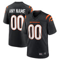 Johmsee Custom C.Bengals Home Replica Game Football Jerseys - Black - Custom