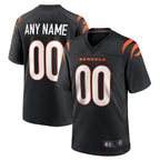 Johmsee Custom C.Bengals Home Replica Game Football Jerseys - Black - Custom