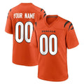 Johmsee Custom C.Bengals Orange Home Game Any Name & Numbers Stitched Jerseys