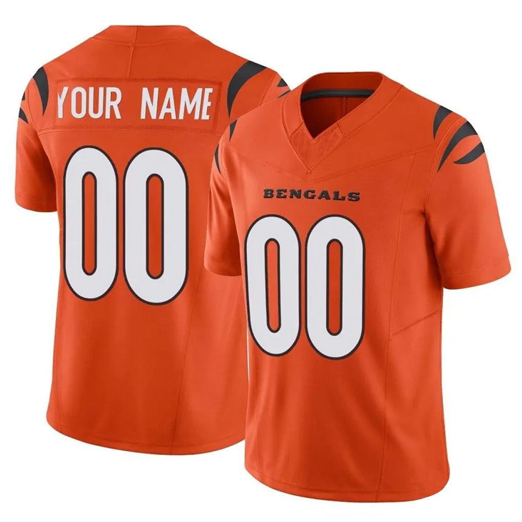 Johmsee Custom C.Bengals Orange Vapor F.U.S.E. Limited Home Game Any Name & Numbers Stitched Jerseys