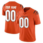 Johmsee Custom C.Bengals Orange Vapor Untouchable Limited Home Game Any Name & Numbers Stitched Jerseys
