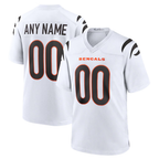 Johmsee Custom C.Bengals White Game Stitched Jerseys