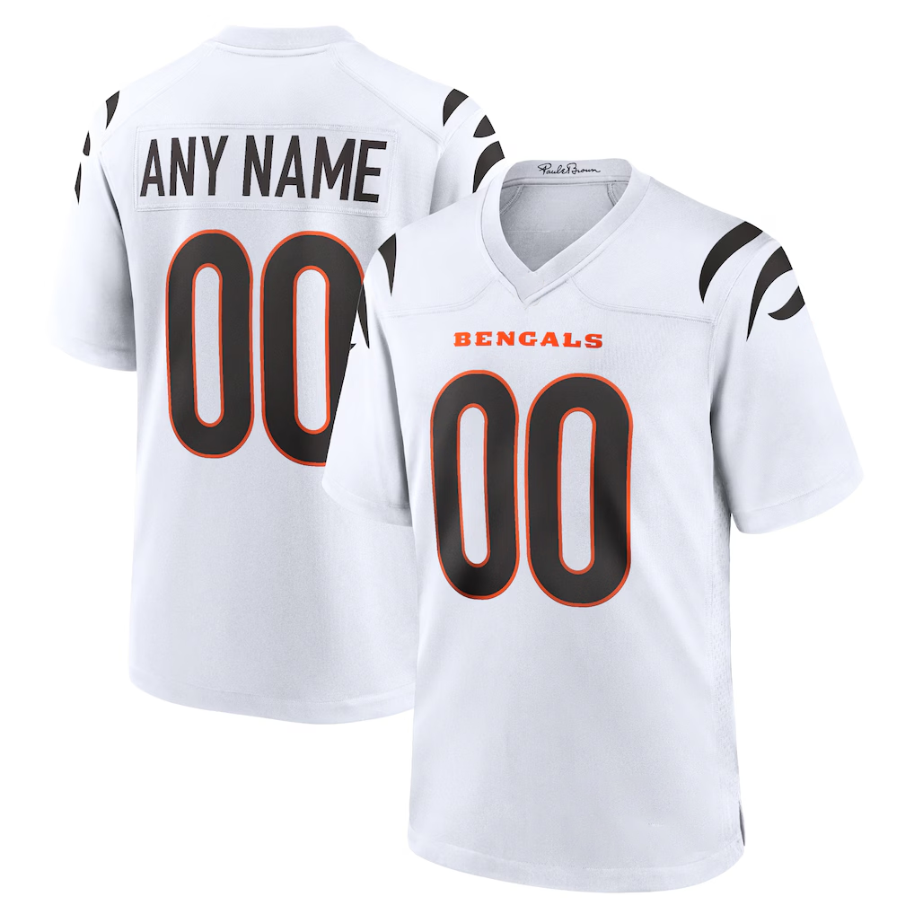Johmsee Custom C.Bengals White Game Stitched Jerseys