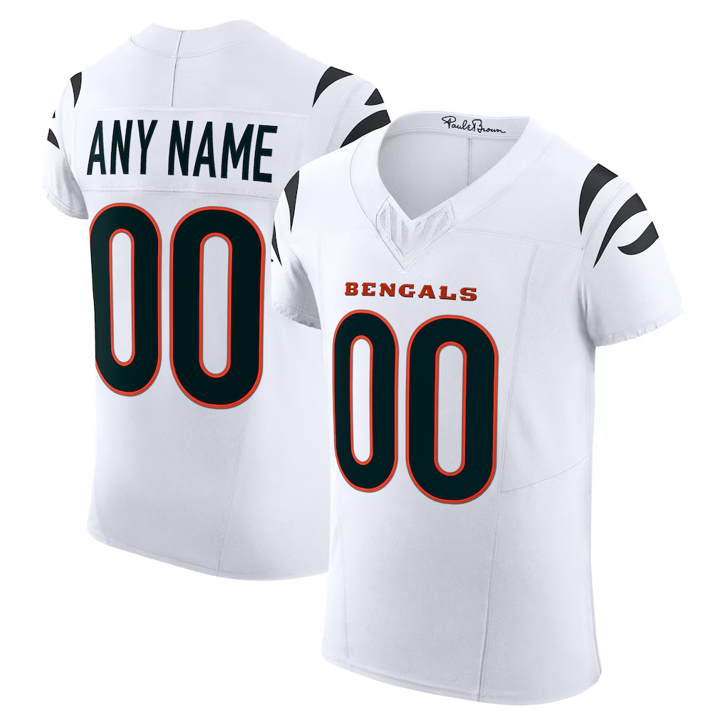 Johmsee Custom C.Bengals White Vapor F.U.S.E. Elite Stitched Jerseys