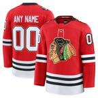 Johmsee Custom C.Blackhawks Red Centennial Premium Jerseys