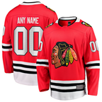 Johmsee Custom C.Blackhawks Red Home Breakaway Jerseys