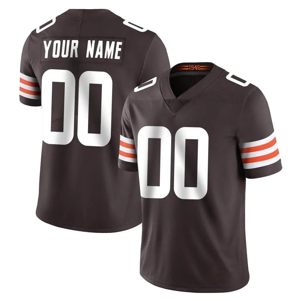 Johmsee Custom C.Browns Brown Color Vapor Untouchable Limited Home Game Any Name & Numbers Stitched Jerseys