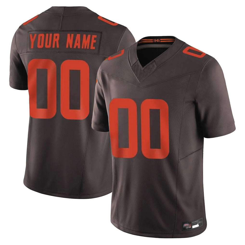 Johmsee Custom C.Browns Brown Limited Vapor F.U.S.E. Alternate Game Any Name & Numbers Stitched Jerseys