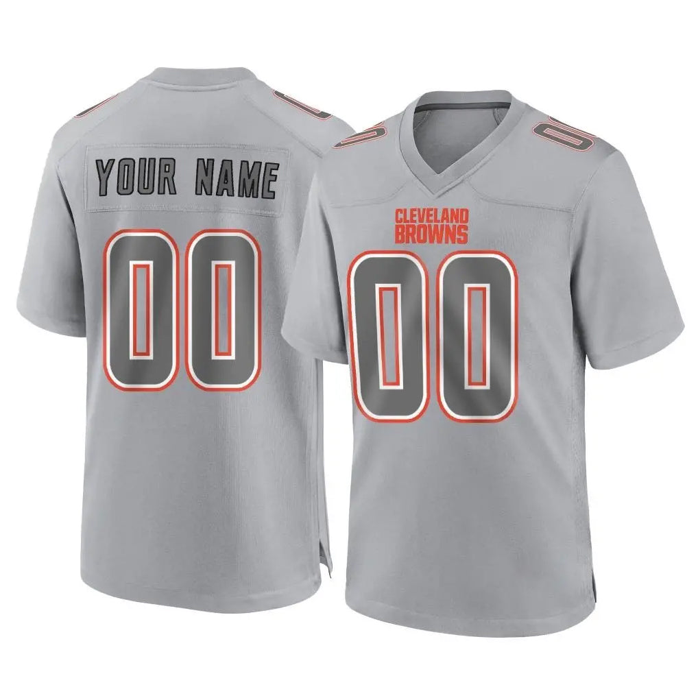 Johmsee Custom C.Browns Gray Atmosphere Fashion Game Any Name & Numbers Stitched Jerseys