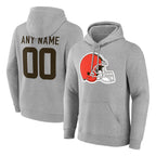 Johmsee Custom C.Browns Gray Salute to Service Pullover Hoodie Limited Any Name & Numbers Stitched Jerseys