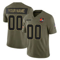 Johmsee Custom C.Browns Olive 2025 Salute to Service Limited Home Game Any Name & Numbers Stitched Jerseys