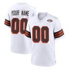 Johmsee Custom C.Browns White Alternate Home Game Any Name & Numbers Stitched Jerseys
