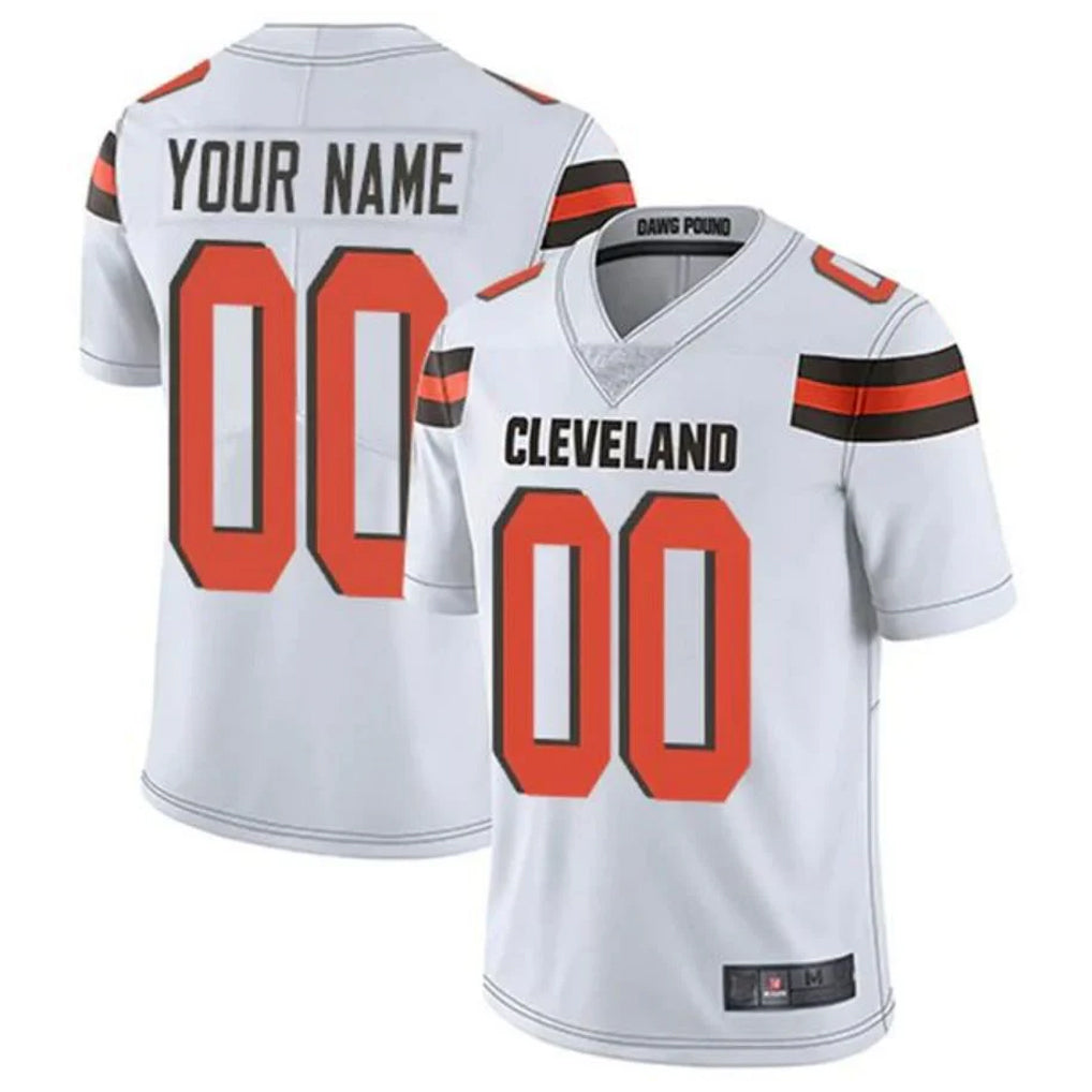 Johmsee Custom C.Browns White Alternate Vapor Untouchable Limited Home Game Any Name & Numbers Stitched Jerseys