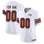 Johmsee Custom C.Browns White Limited Vapor F.U.S.E. Alternate Game Any Name & Numbers Stitched Jerseys