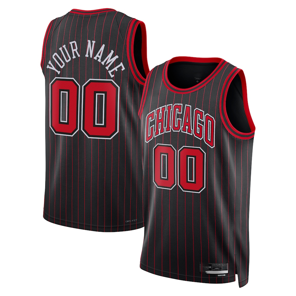 Johmsee Custom C.Bulls Black Swingman Jerseys - Statement Edition