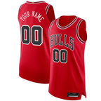 Johmsee Custom C.Bulls Red Authentic Jerseys - Icon Edition