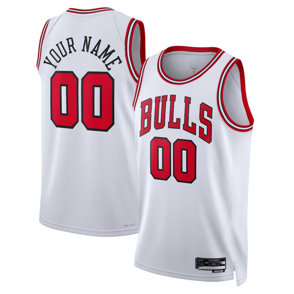 Johmsee Custom C.Bulls White Swingman Jerseys - Association Edition