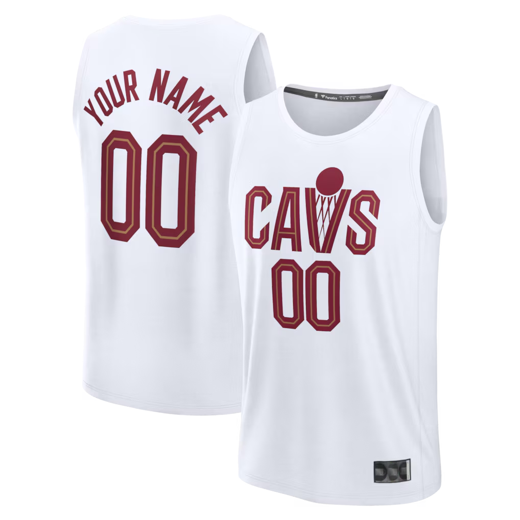 Johmsee Custom C.Cavaliers White Fast Break Jerseys - Icon Edition