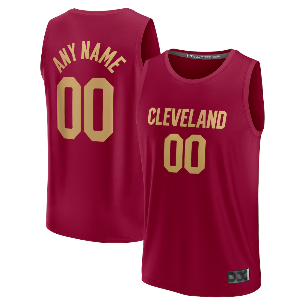 Johmsee Custom C.Cavaliers Wine Fast Break Jerseys - Icon Edition