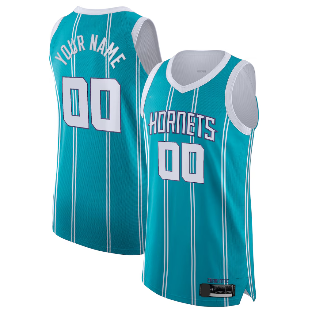Johmsee Custom C.Hornets  Teal 202021 Authentic Jerseys - Icon Edition