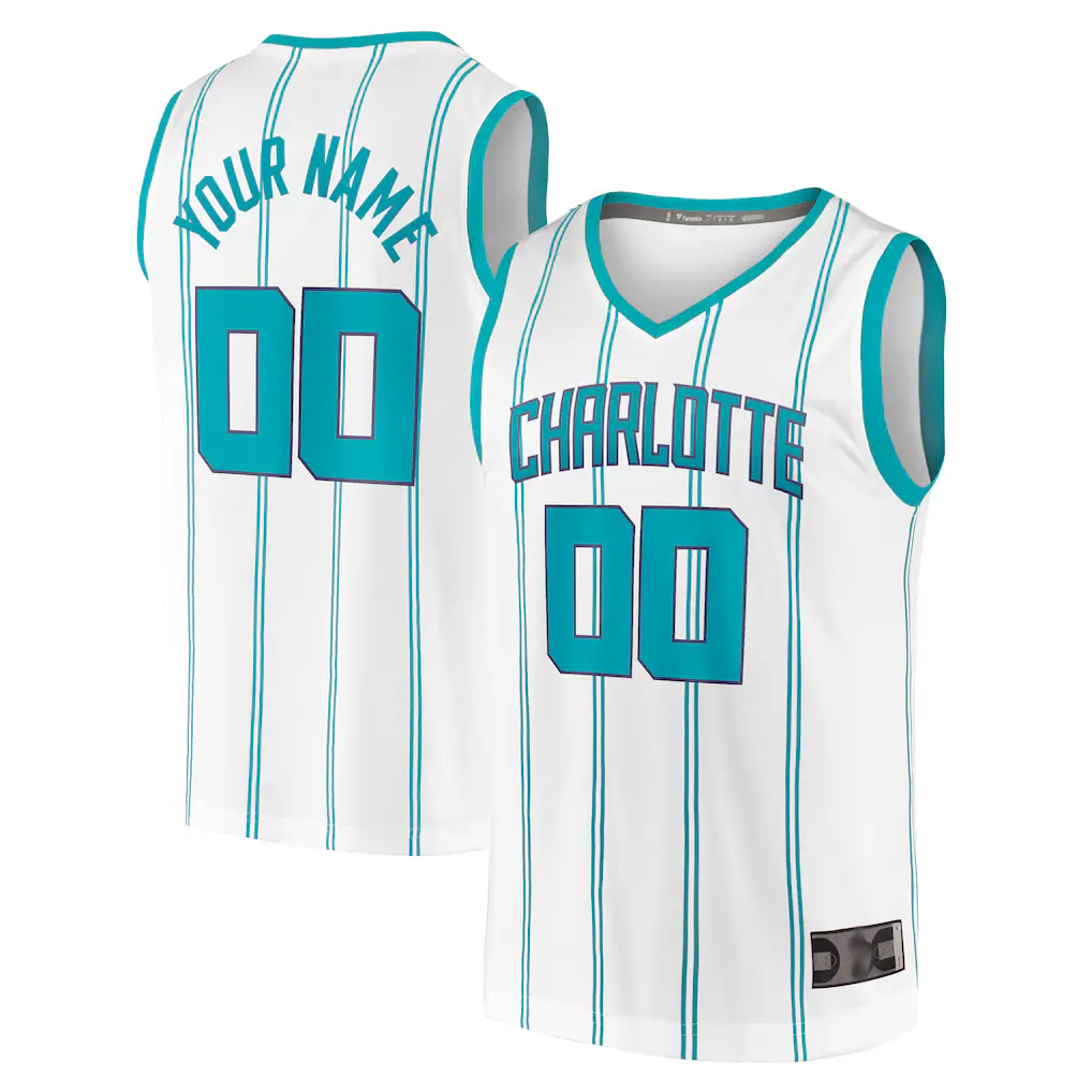 Johmsee Custom C.Hornets  White Fast Break Custom Replica Jerseys - Association Edition