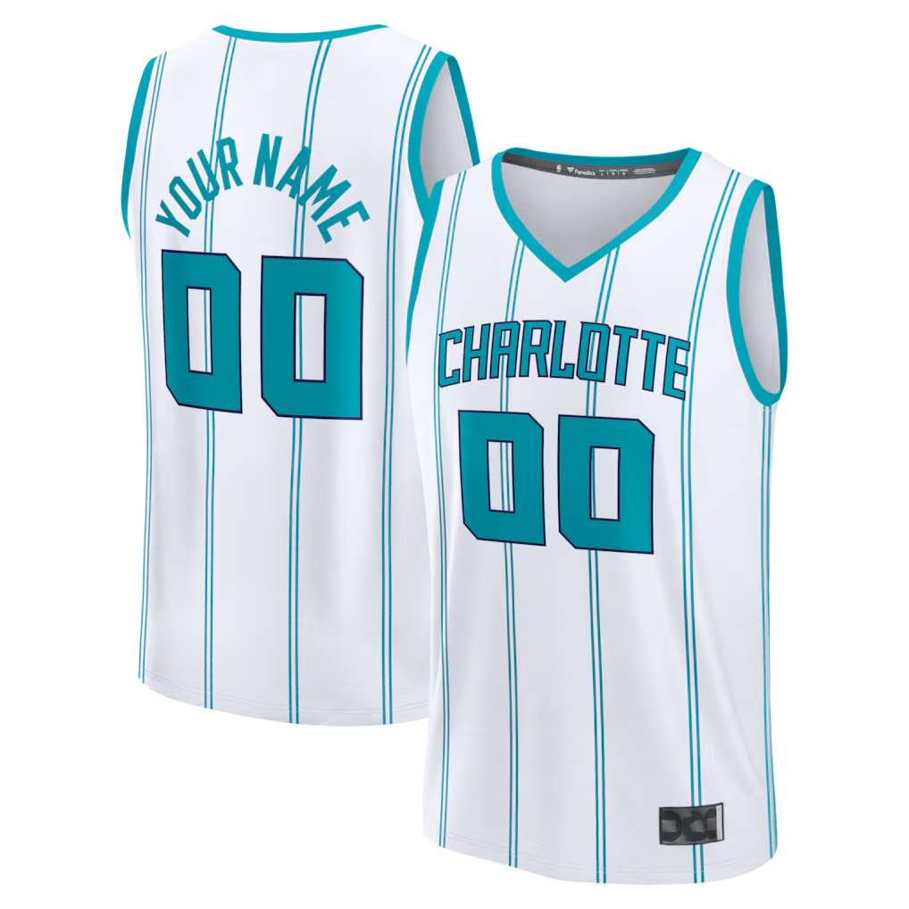 Johmsee Custom C.Hornets  White Fast Break Jerseys - Icon Edition