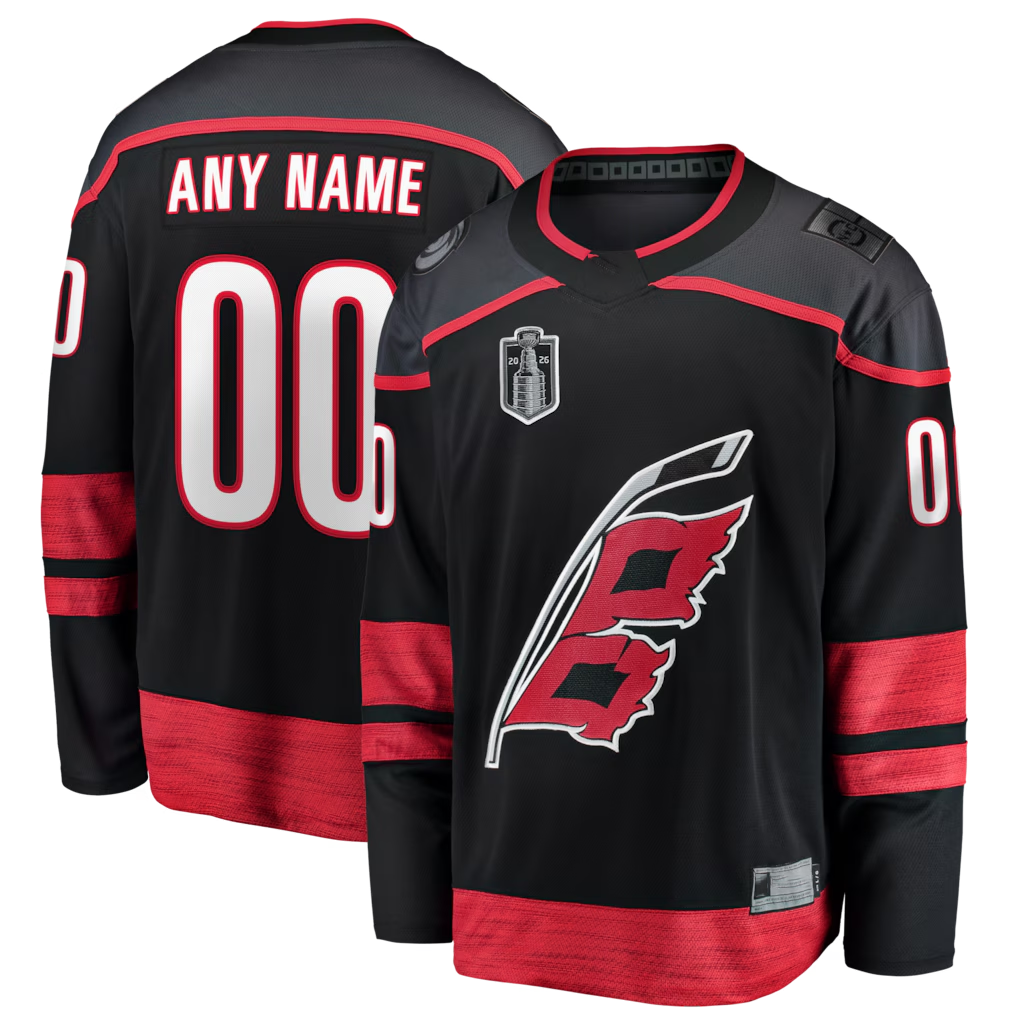 Johmsee Custom C.Hurricanes Black 2026 Stanley Cup Final Home Breakaway Stitched Jerseys