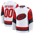 Johmsee Custom C.Hurricanes White Away Premium Stitched Jerseys