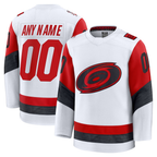 Johmsee Custom C.Hurricanes White Away Premium Stitched Jerseys