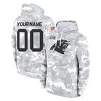 Johmsee Custom C.Panthers Arctic Camo Salute to Service Pullover Hoodies Any Name & Numbers Stitched Jerseys