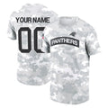 Johmsee Custom C.Panthers Arctic Camo Salute to Service T-Shirt Hoodies Any Name & Numbers Stitched Jerseys