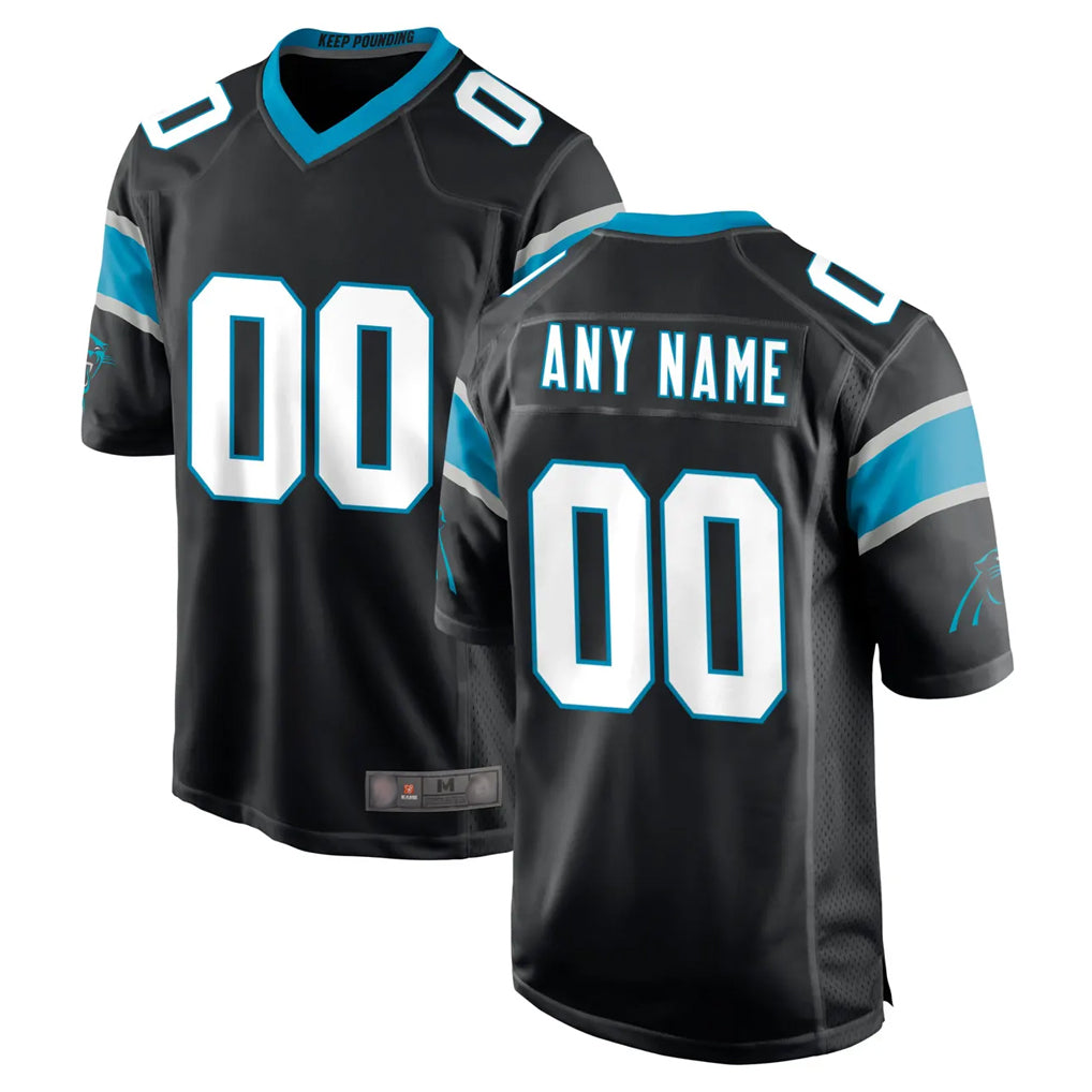Johmsee Custom C.Panthers Black Game Any Name & Numbers Stitched Jerseys